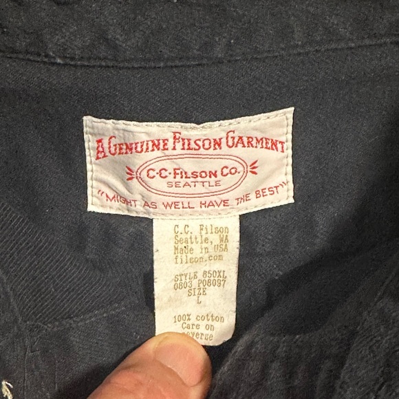 Vintage 90s Filson Moleskin Button Up Shirt - Picture 4 of 4